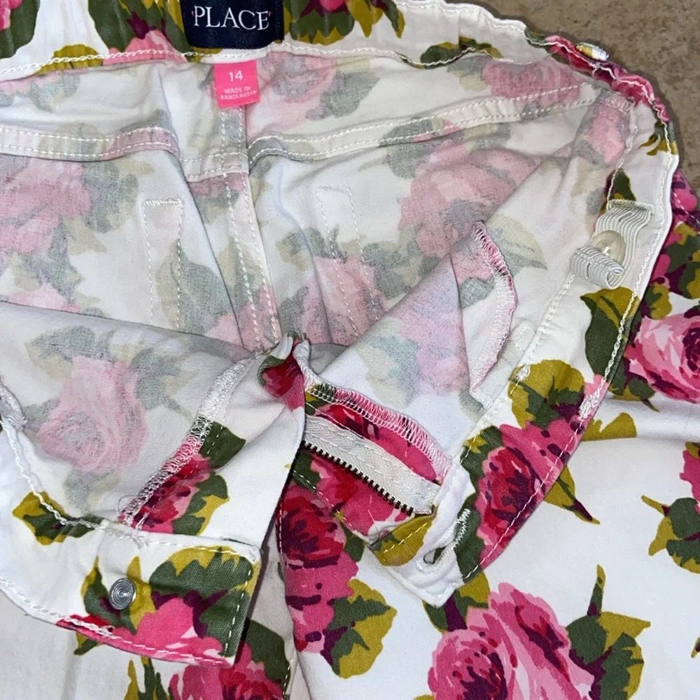 Children’s Place Floral Adjustable Waist Jeans